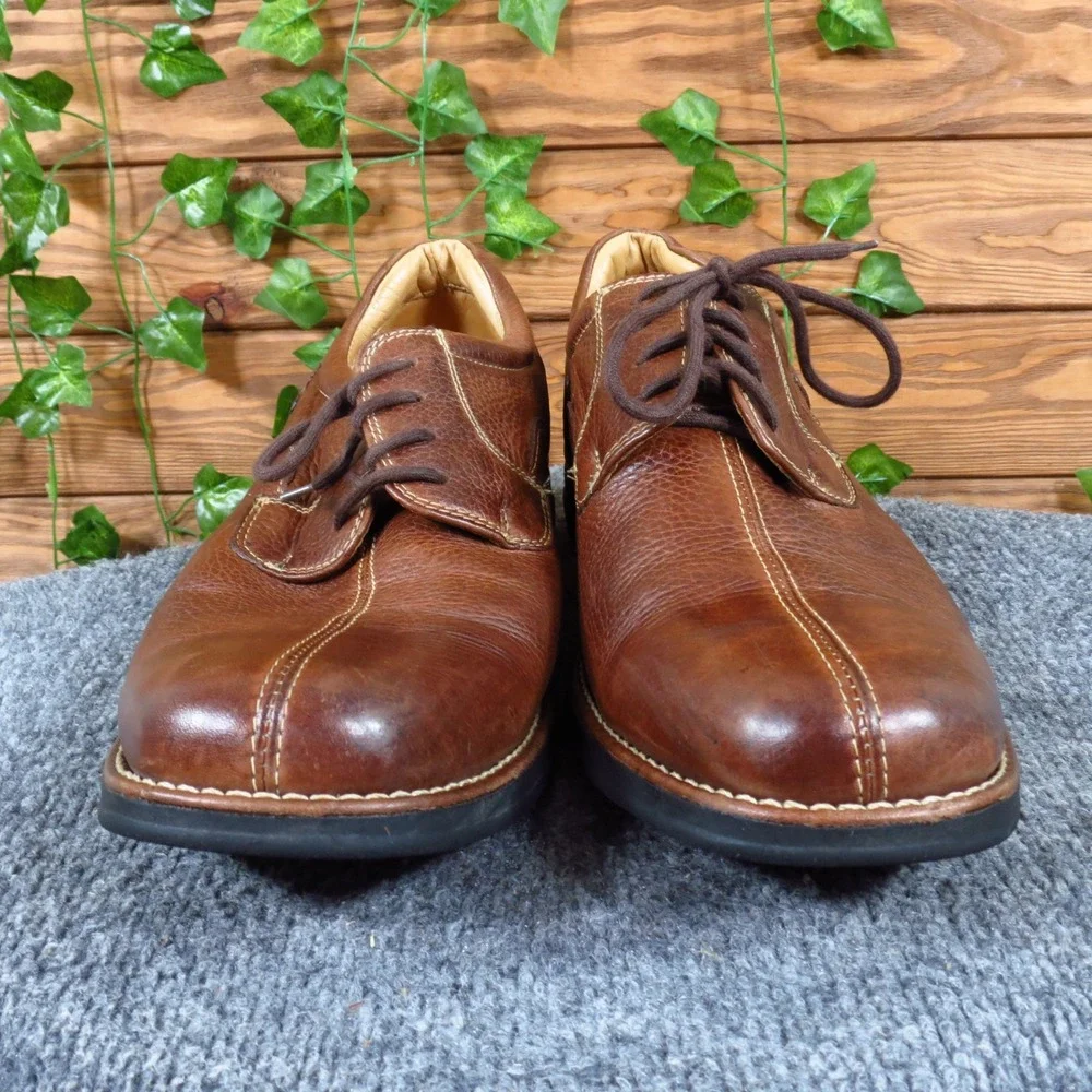 Nordstrom Carlton Mens Oxford Shoes Size 11 D Dress Work Brown Leather Brazil